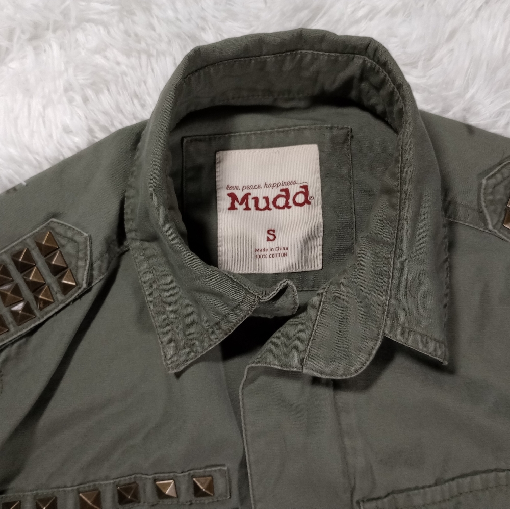 Mudd Utility Jacket With Pyramid Stud Embellishme… - image 3